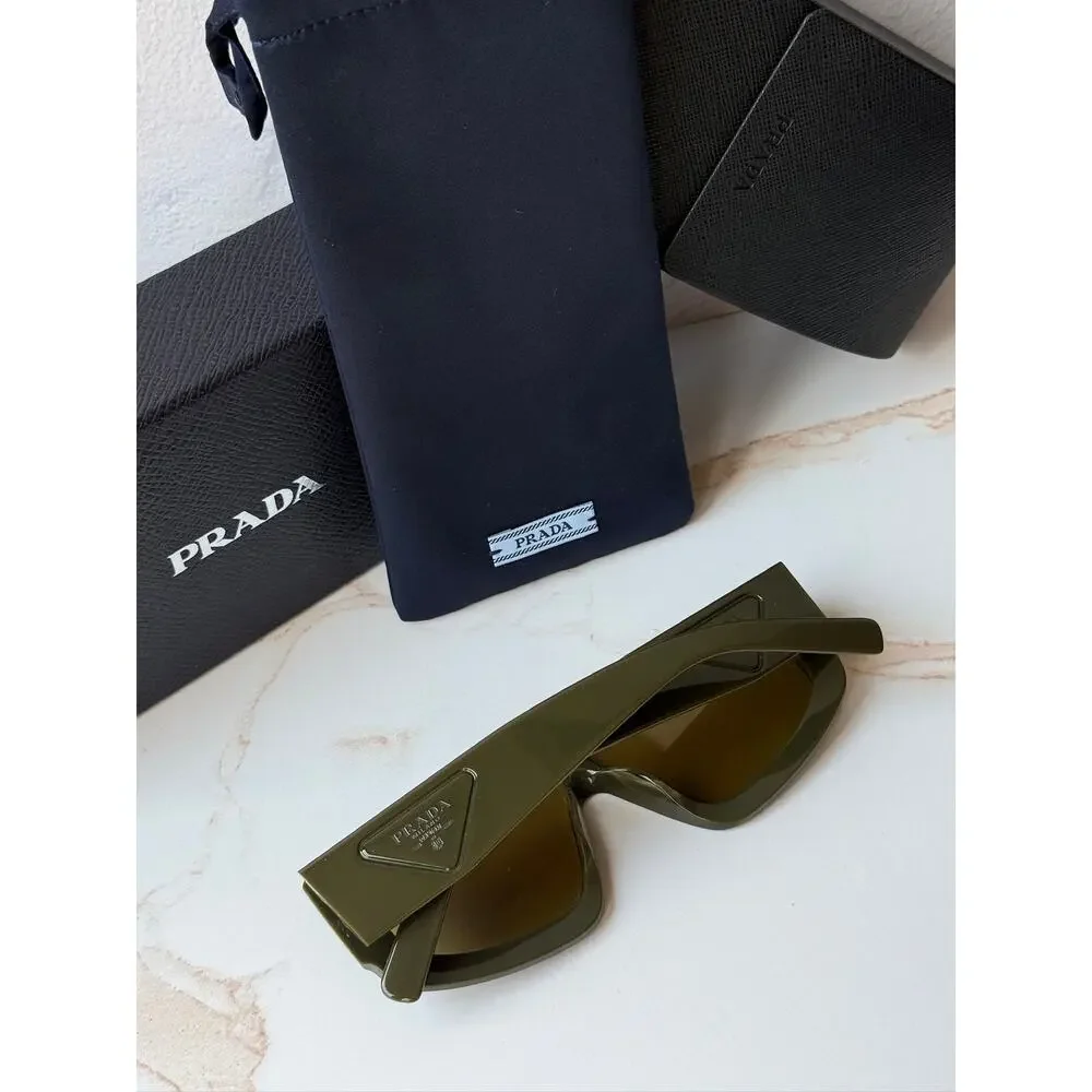 NEW Prada PR D10S Mask Sunglasses in Green $497